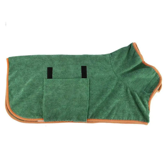 Fast-Drying Dog Bath Robe eprolo Green XS