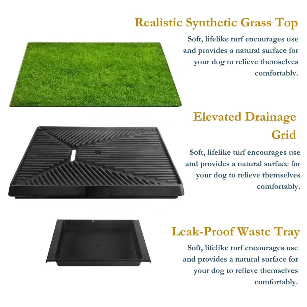 3-Layer Synthetic Grass Dog Urinal