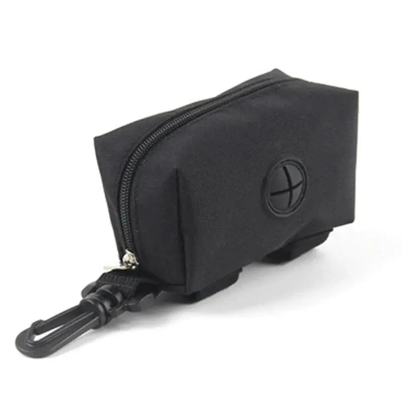 Canvas Poop Bag Holder & Accessory Bag One Paw Dog Company Black