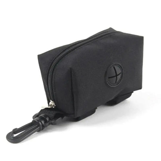Canvas Poop Bag Holder & Accessory Bag One Paw Dog Company Black