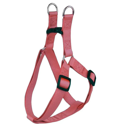 Nylon Pet Dog Harness No Pull Adjustable Dog Leash Vest Classic Running Leash Strap Belt for Small and Medium Dogs OnePaw Dog Company Red Brown XS