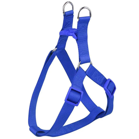 Nylon Pet Dog Harness No Pull Adjustable Dog Leash Vest Classic Running Leash Strap Belt for Small and Medium Dogs OnePaw Dog Company Blue XS