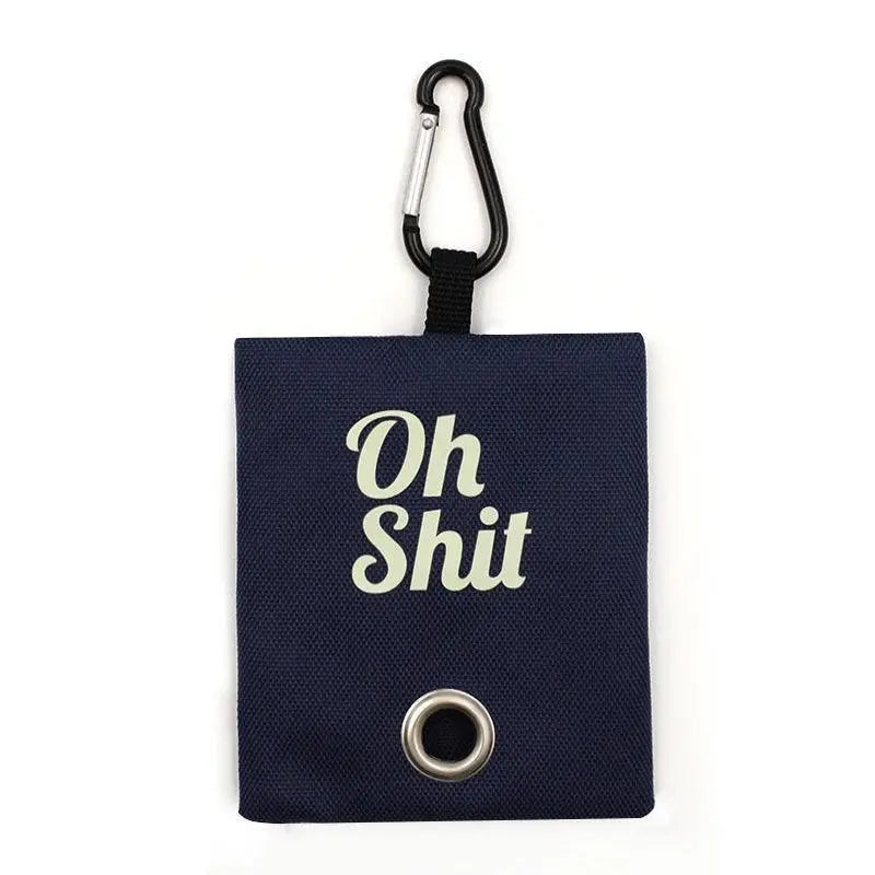 "Oh Shit" Bag Holder OnePaw Dog Company Navy