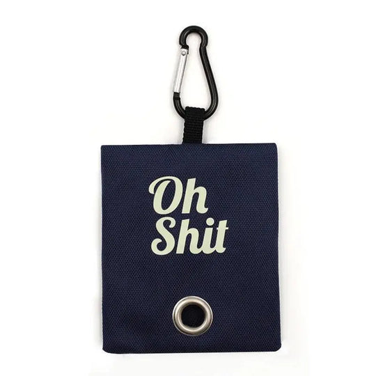 "Oh Shit" Bag Holder OnePaw Dog Company Navy