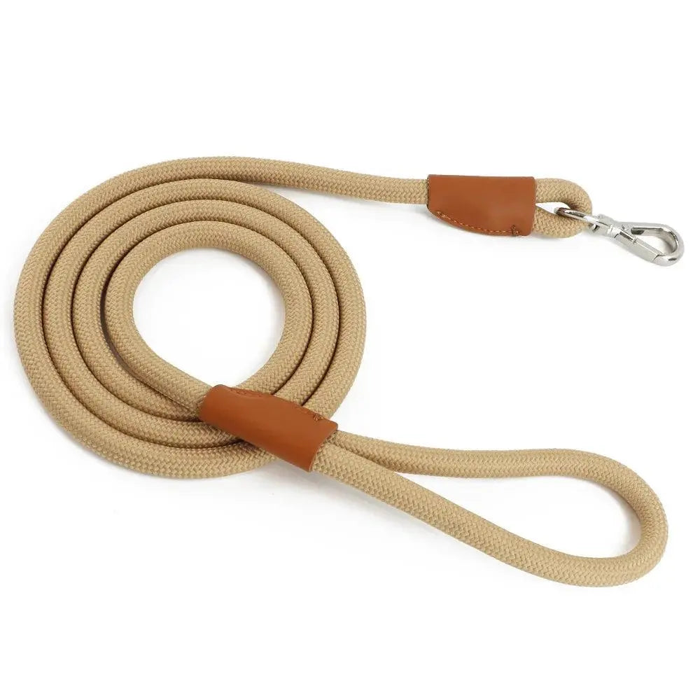 Strong Nylon Rope Leash OnePaw Dog Company Light Brown 2.1M / 7'