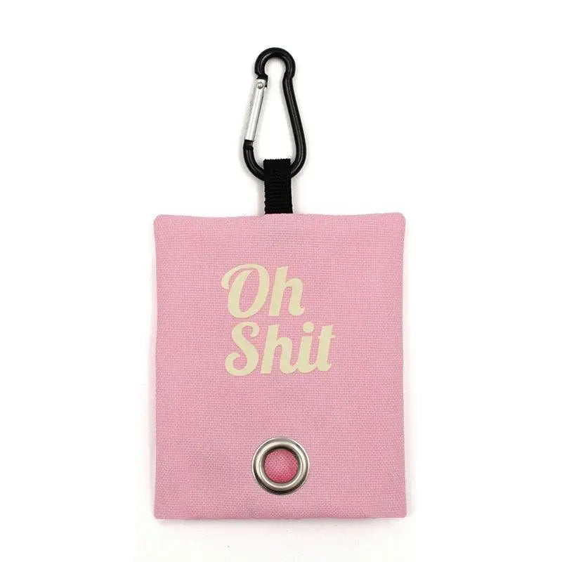 "Oh Shit" Bag Holder OnePaw Dog Company Pink