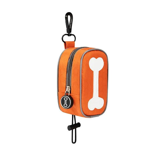 Dog Poop Bag Holder & Accessory Bag One Paw Dog Company Orange