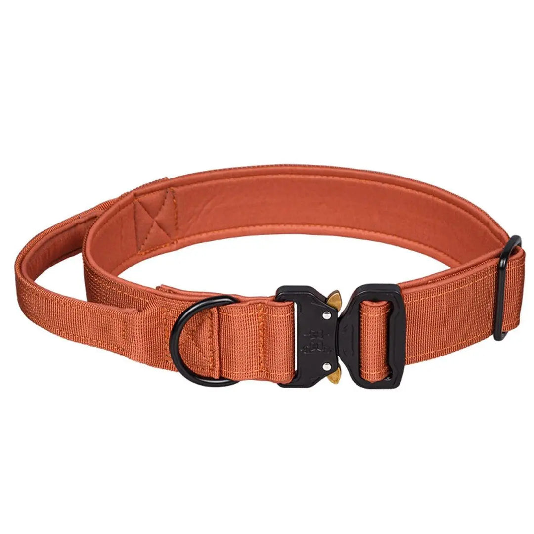 Multi Color Collar With Control Handle OnePaw Dog Company Dark Orange M