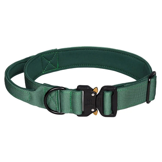 Multi Color Collar With Control Handle OnePaw Dog Company Dark Green M
