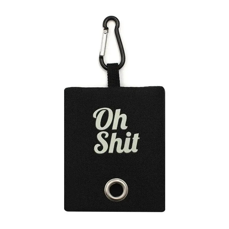 "Oh Shit" Bag Holder OnePaw Dog Company Black