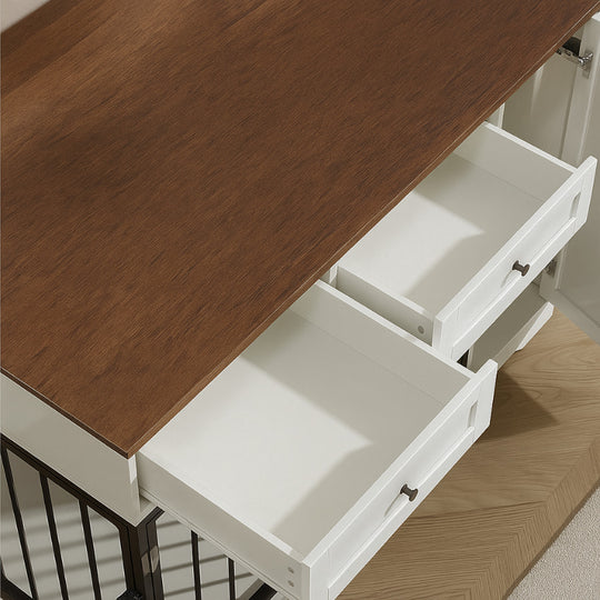 dark oak and white #finish_dark-oak-and-white