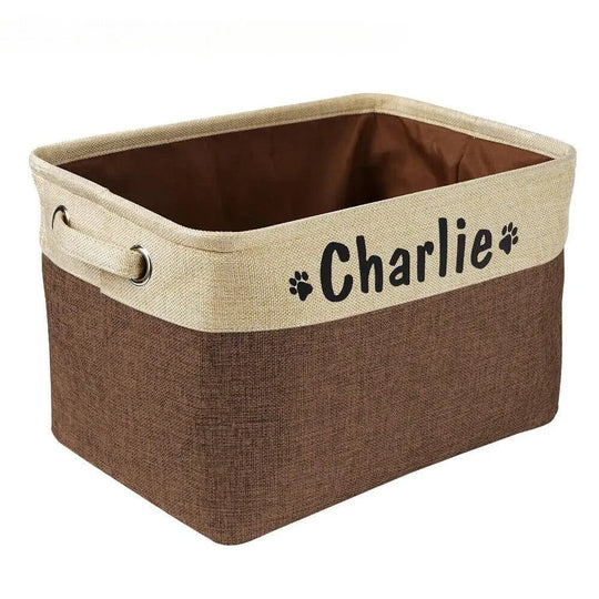 Personalized Toy Storage Basket 0 BonaceBoutique Brown Box