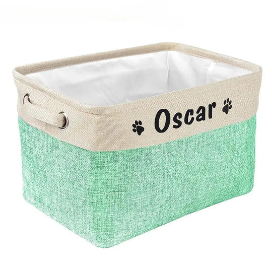 Personalized Toy Storage Basket 0 BonaceBoutique Green Box