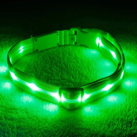 Reflective LED Collar 0 BonaceBoutique Lime S
