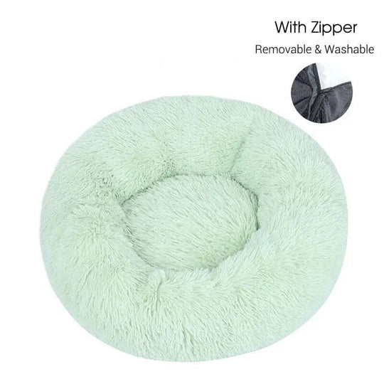 Calming Dog Donut Bed With Removable Cover BonaceBoutique Mint XXS