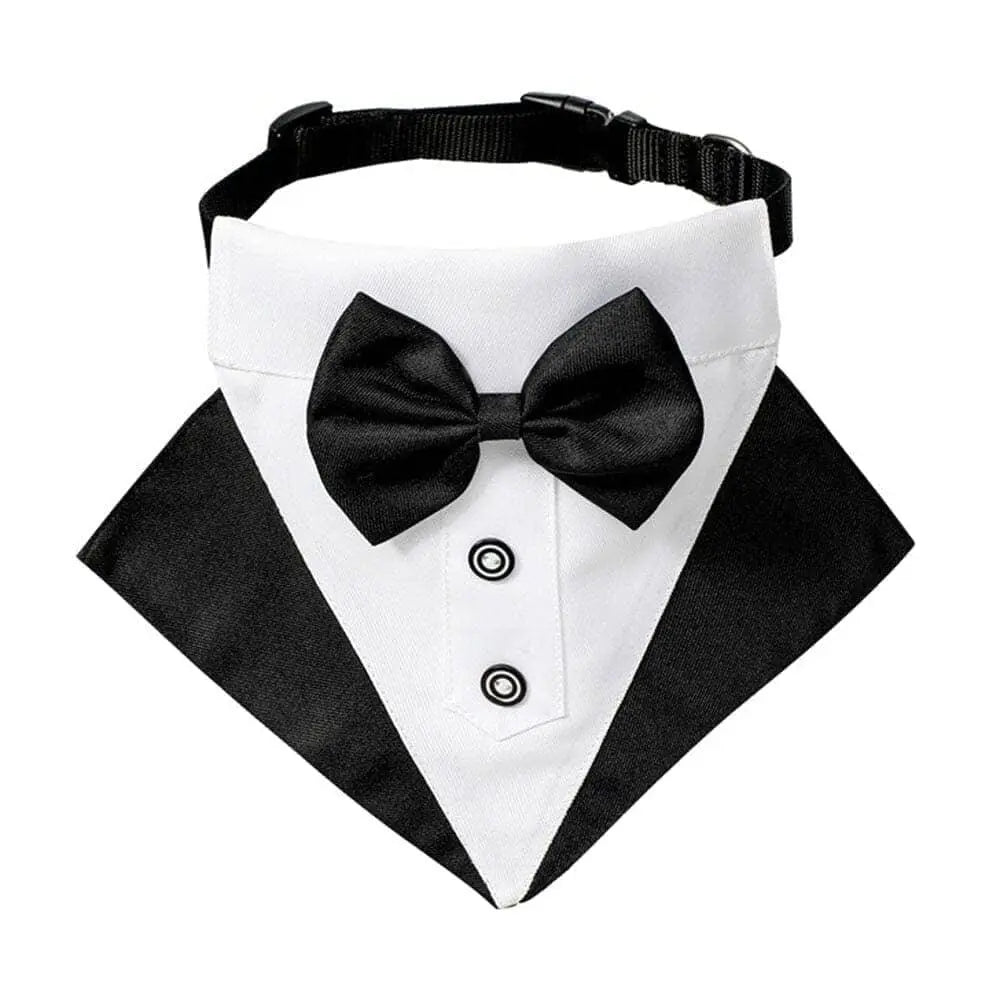 Dog Tuxedo Collar 0 BonaceBoutique Black & White S