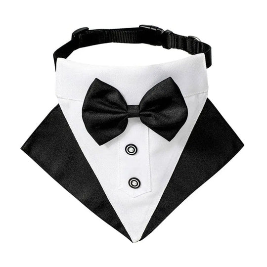 Dog Tuxedo Collar 0 BonaceBoutique Black & White S