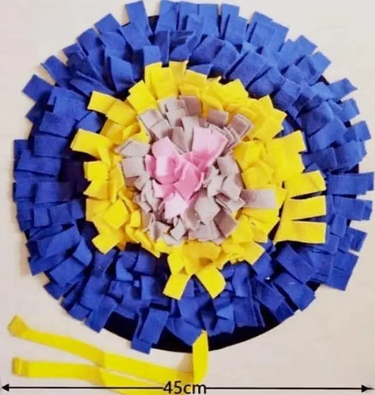 Flower Snuffle Mat 0 BonaceBoutique Navy Blue & Yellow
