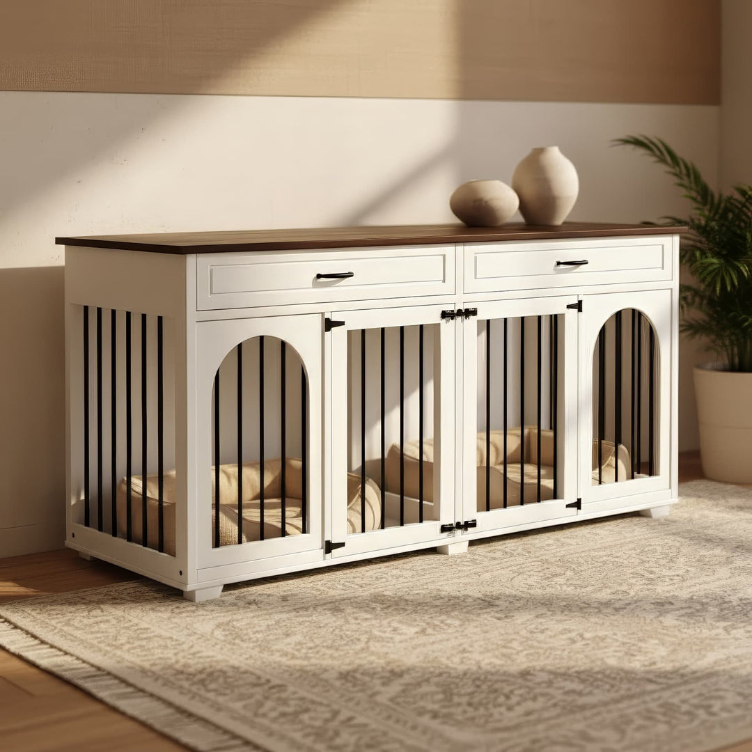 Single vs Double Furniture-Style Dog Crates: Which Is Right for Your Home?