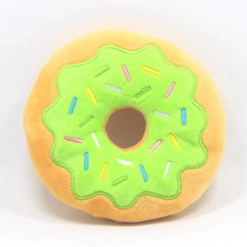 Squeaky Plush Donut Toys 