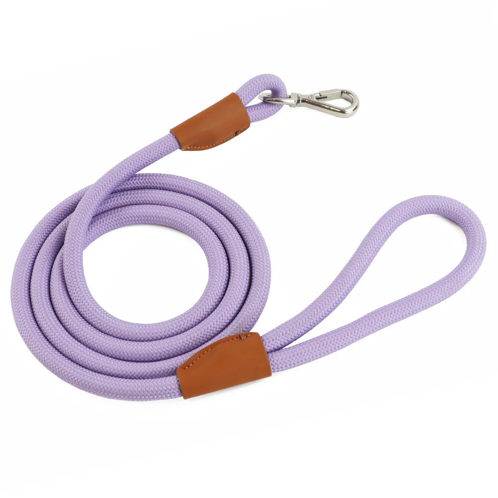 Strong Nylon Rope Leash OnePaw Dog Company Purple 2.1M / 7' 