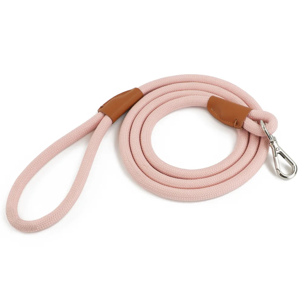 Strong Nylon Rope Leash OnePaw Dog Company Pink 2.1M / 7' 