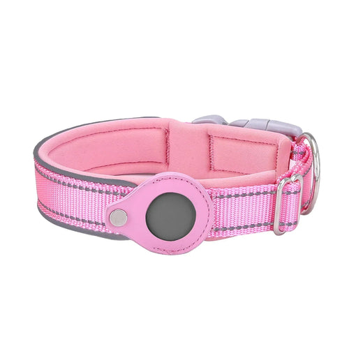 Waterproof AirTag Collar OnePaw Dog Company pink L (17-20 in/ 43-50cm) 