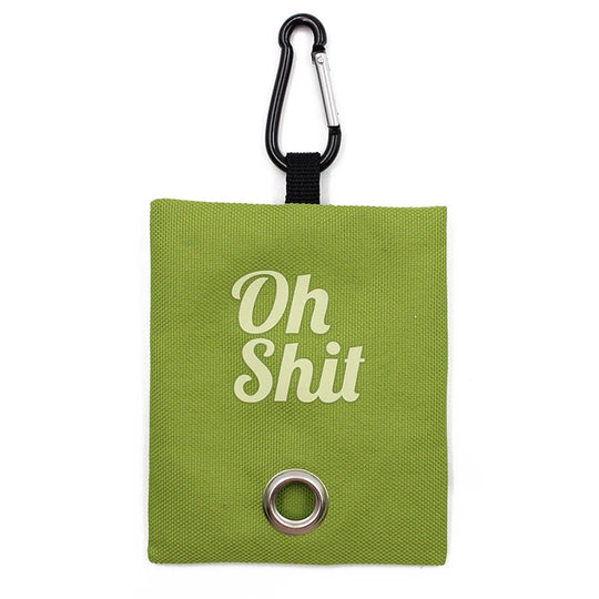 "Oh Shit" Bag Holder OnePaw Dog Company Green 