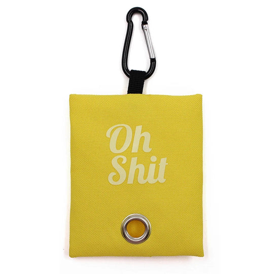 "Oh Shit" Bag Holder OnePaw Dog Company Yellow 