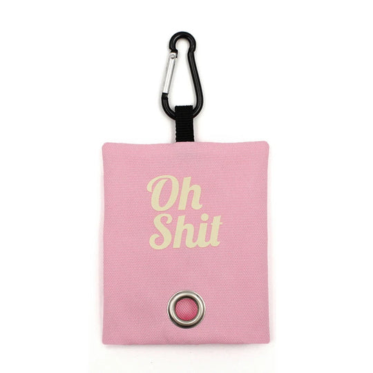 "Oh Shit" Bag Holder OnePaw Dog Company Pink 