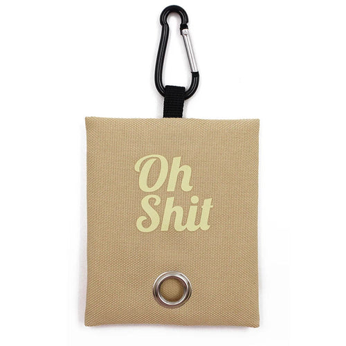 "Oh Shit" Bag Holder OnePaw Dog Company Khaki 