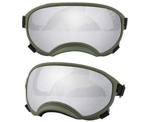 Anti UV Dog Goggles OnePaw Dog Company Green S Silver Tint