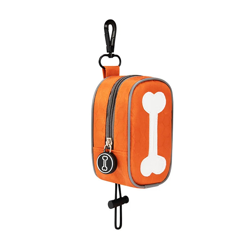 Dog Poop Bag Holder & Accessory Bag One Paw Dog Company Orange 