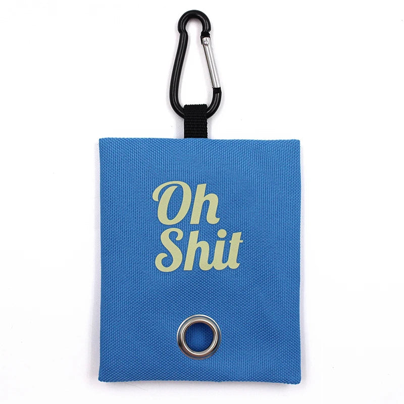 "Oh Shit" Bag Holder OnePaw Dog Company Light Blue 