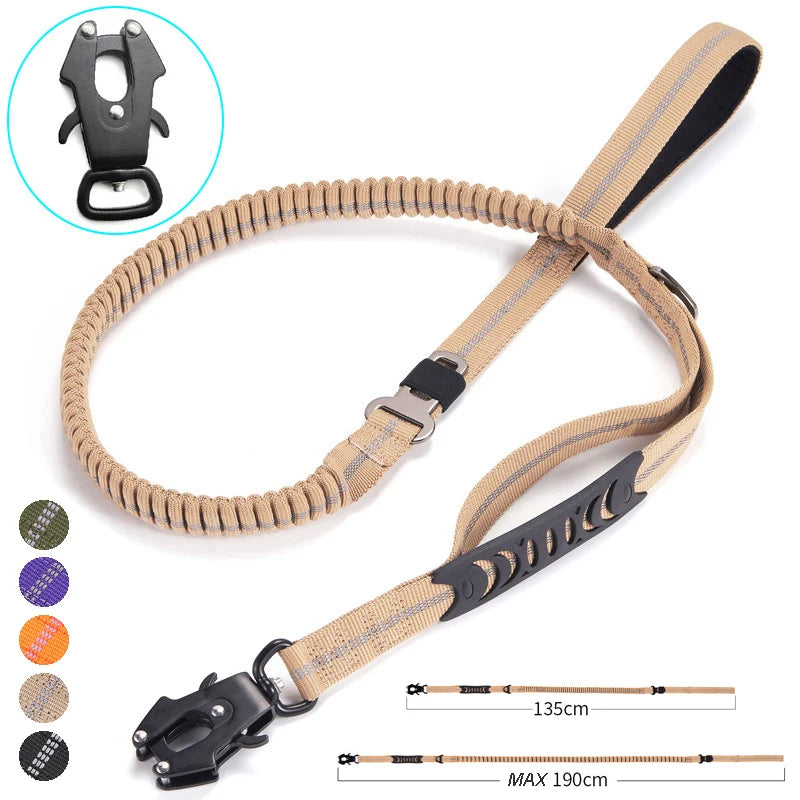 Bungee Leash With Metal Frog Clamp OnePaw Dog Company 