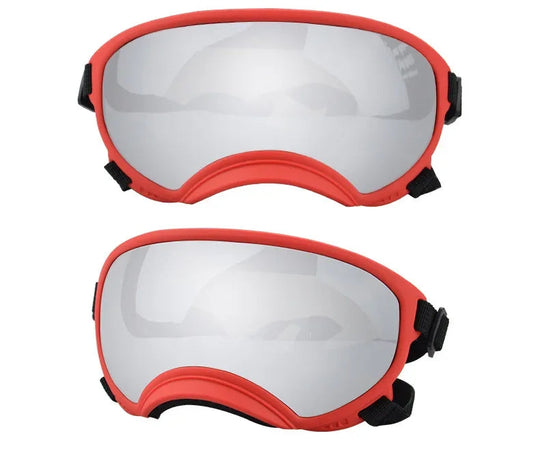 Anti UV Dog Goggles OnePaw Dog Company Red S Silver Tint