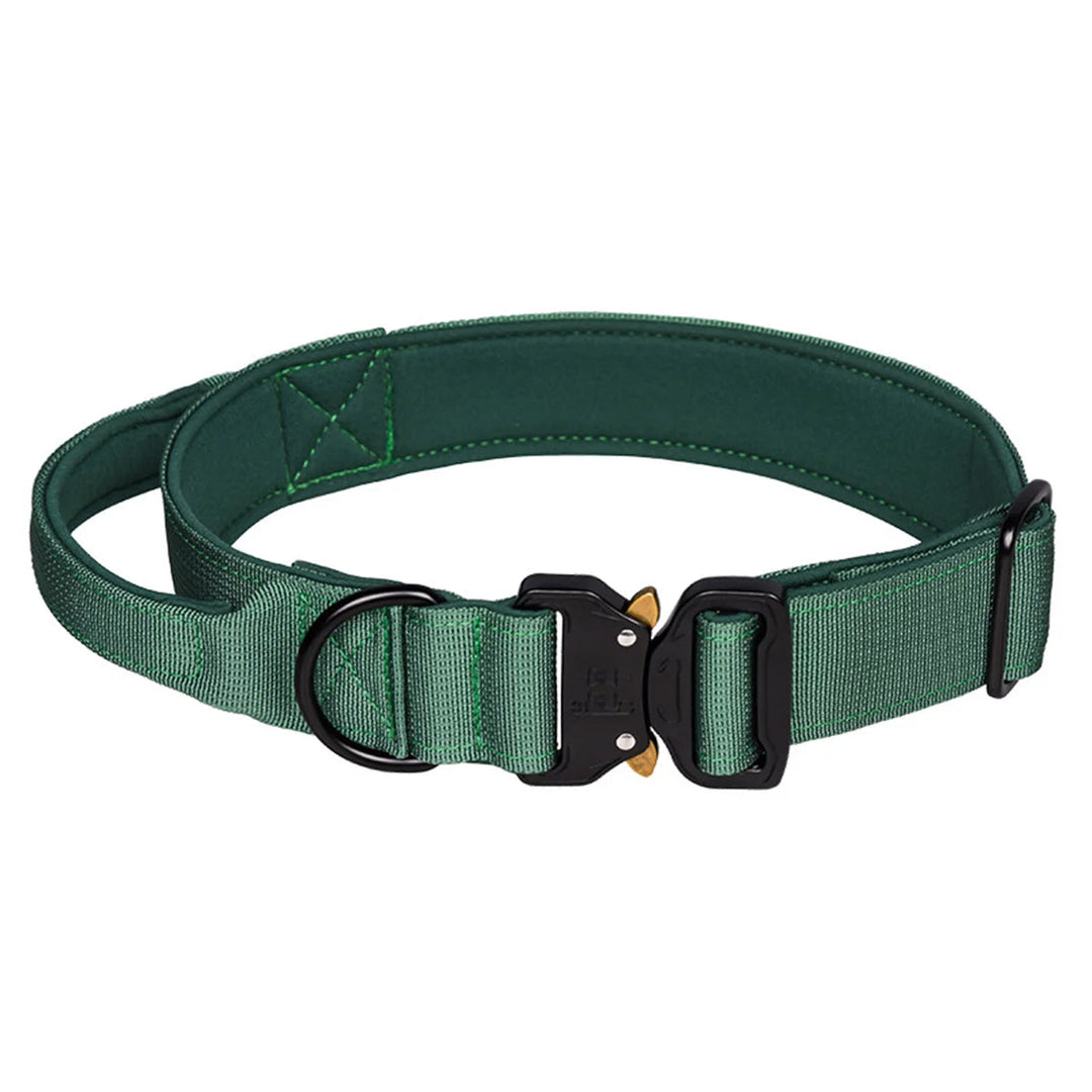 Multi Color Collar With Control Handle OnePaw Dog Company Dark Green M 