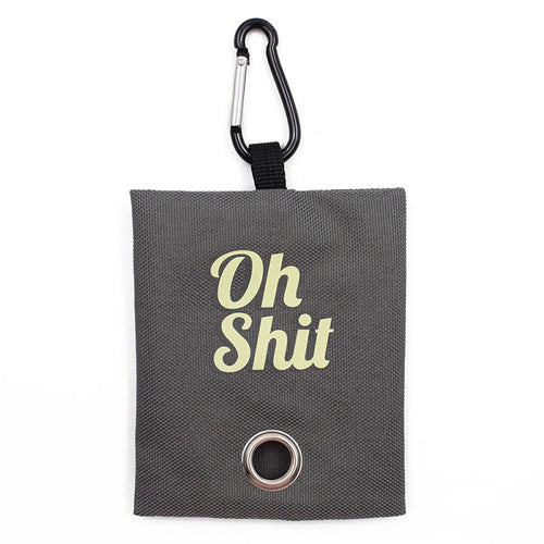 "Oh Shit" Bag Holder OnePaw Dog Company Grey 