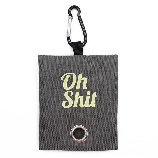 "Oh Shit" Bag Holder OnePaw Dog Company Grey 