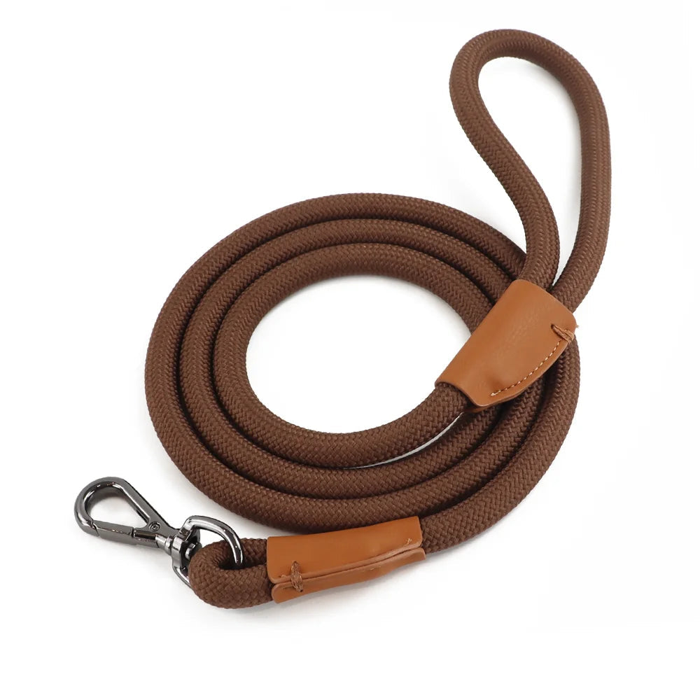 Strong Nylon Rope Leash OnePaw Dog Company Brown 2.1M / 7' 