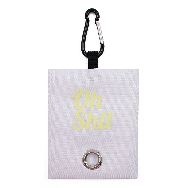 "Oh Shit" Bag Holder OnePaw Dog Company White 