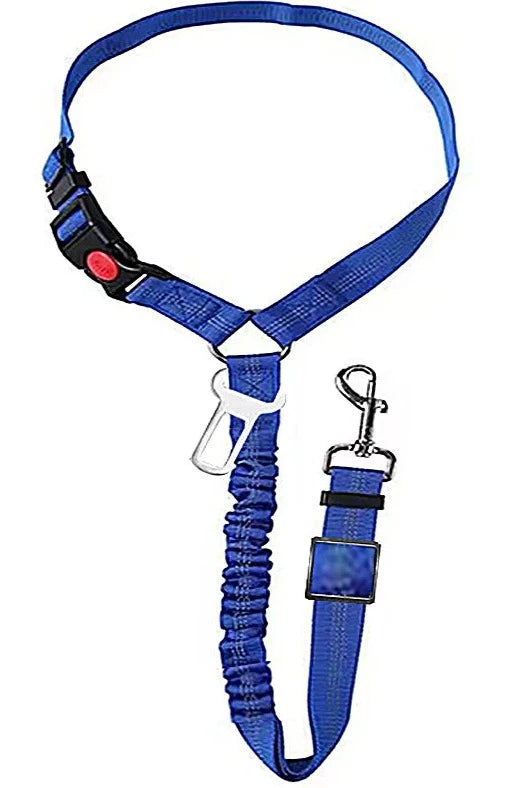 Adjustable Clip-In Dog Seat Belt One Paw Dog Company Dark Blue 