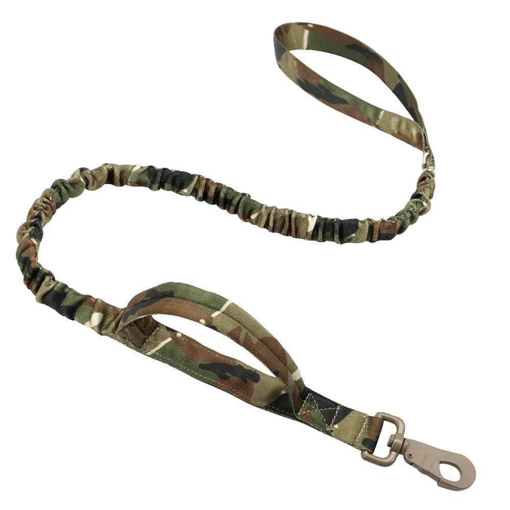 Tactical Bungee Leash 0 OnePaw Dog Company Forest Military Camo 