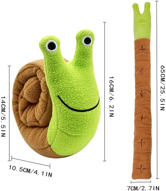 Dog Squeak Toys Pet Sniffing Plush Snails Toys Tibetan Food Molar Puzzle Dog Toys Interactive Cat Dog Puzzle Toy Feeder Wholsale One Paw Dog Company A 