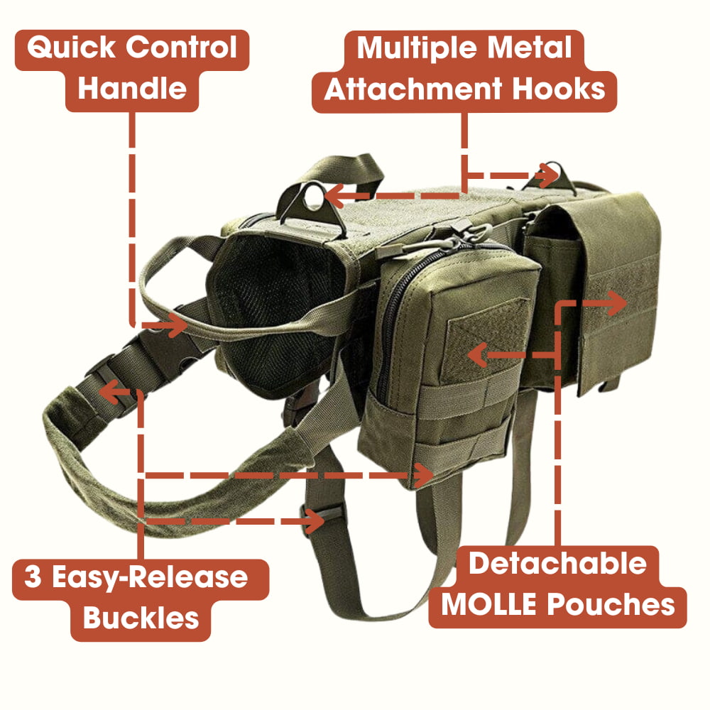 Tactical dog clearance bag