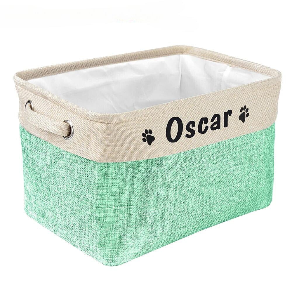 Personalized Toy Storage Basket 0 BonaceBoutique Green Box 