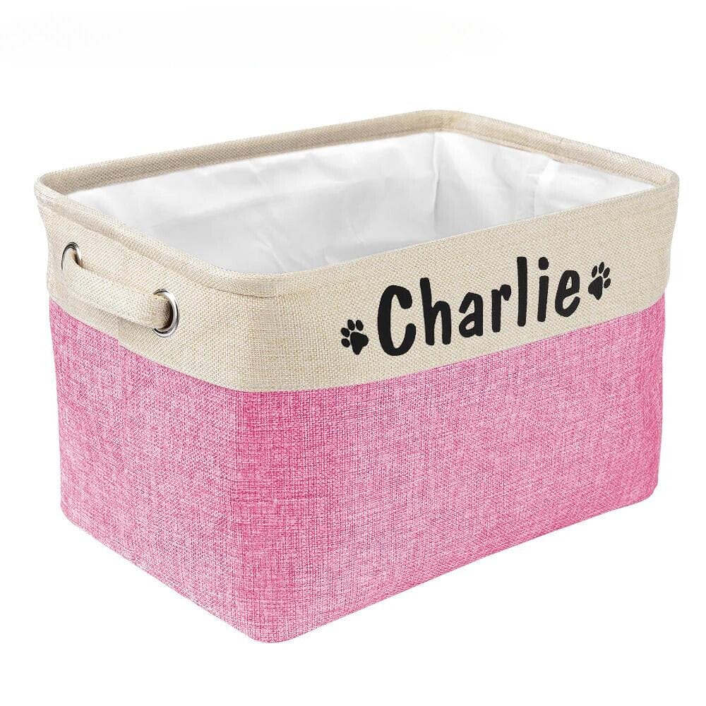Personalized Toy Storage Basket 0 BonaceBoutique Pink Box 