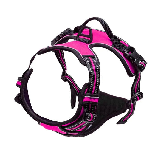 Reflective No Pull Easy Walk Harness One Paw Dog Company Hot Pink