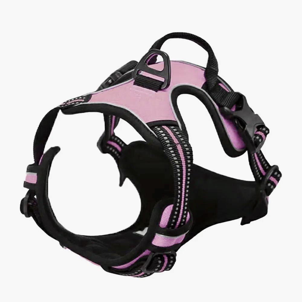 Reflective No Pull Easy Walk Harness One Paw Dog Company Pink 