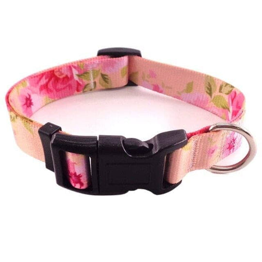 Boho Style Fashion Dog Collars 0 BonaceBoutique Pink Rose S 